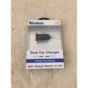 Just Wireless 2.4A/12W 2-Port USB-A Car Charger - Black